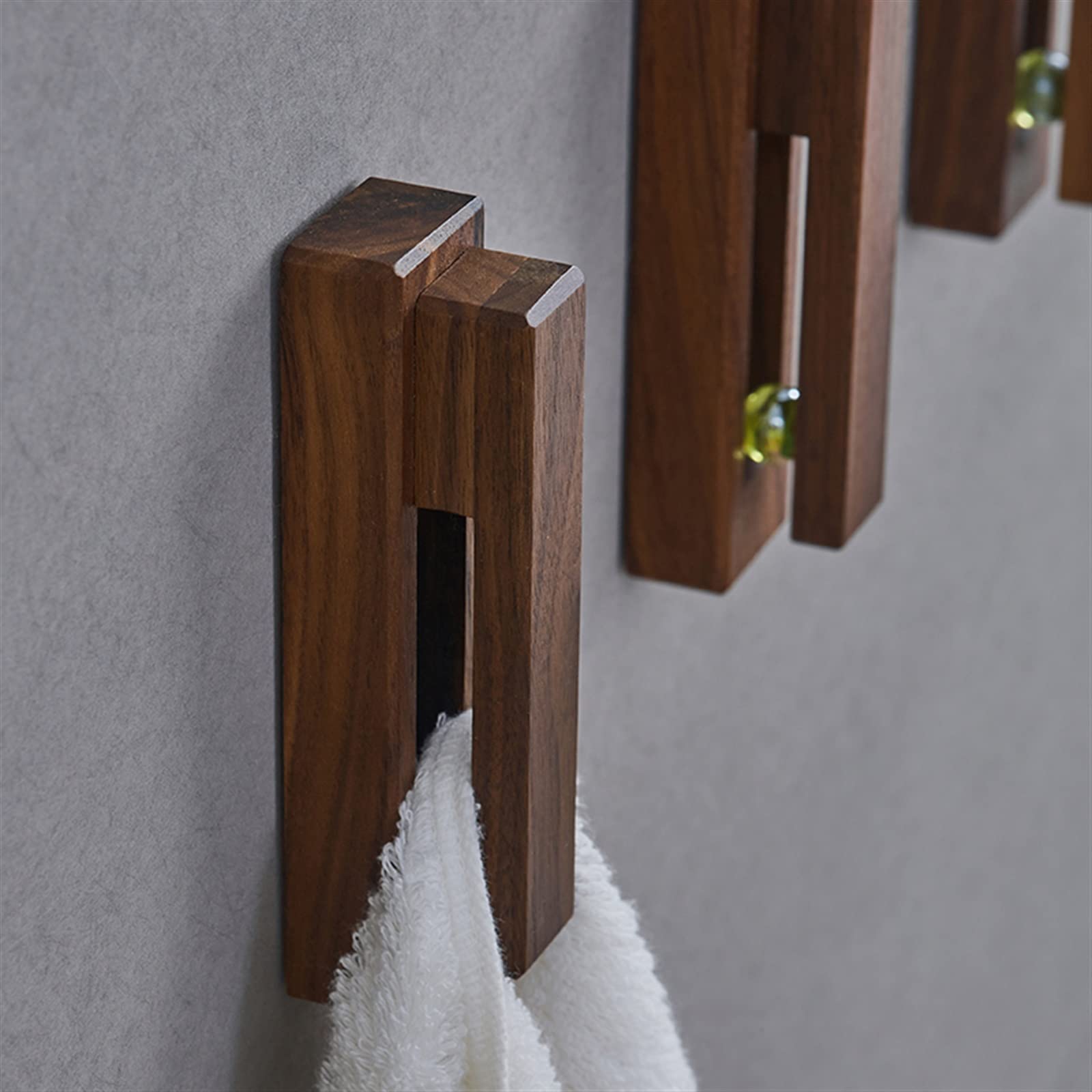 Ganchos de Pared Gancho for Bata de baño, Estante de Almacenamiento for Trapos de Cocina, Gancho de Madera sin Perforaciones, Gancho for Ropa, Accesorios for el baño y el hogar Perchero de Pared (Col