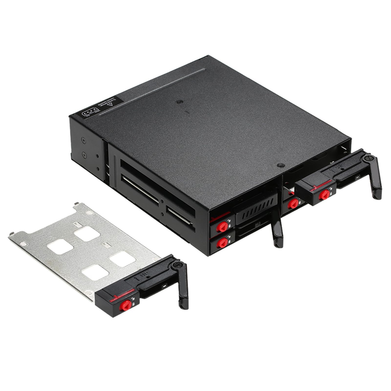 Zunate Custodia per Disco Rigido a 6 Alloggiamenti |Rack Mobile Hot Swap SSD HDD da 2,5 Pollici con Ventola di Raffreddamento per Alloggiamento per unità PC da 5,25 Pollici
