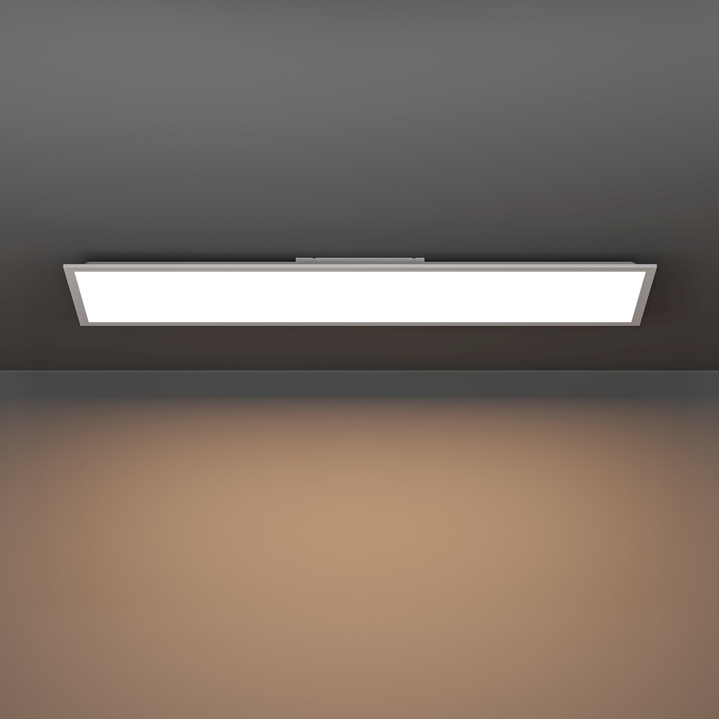 EGLO LED Panel Moradillo-R, Deckenleuchte flach mit Fernbedienung | Deckenpanel aus weißem Metall und Kunststoff, Deckenlampe dimmbar, warmweiß-kaltweiß, 30 x 120 cm