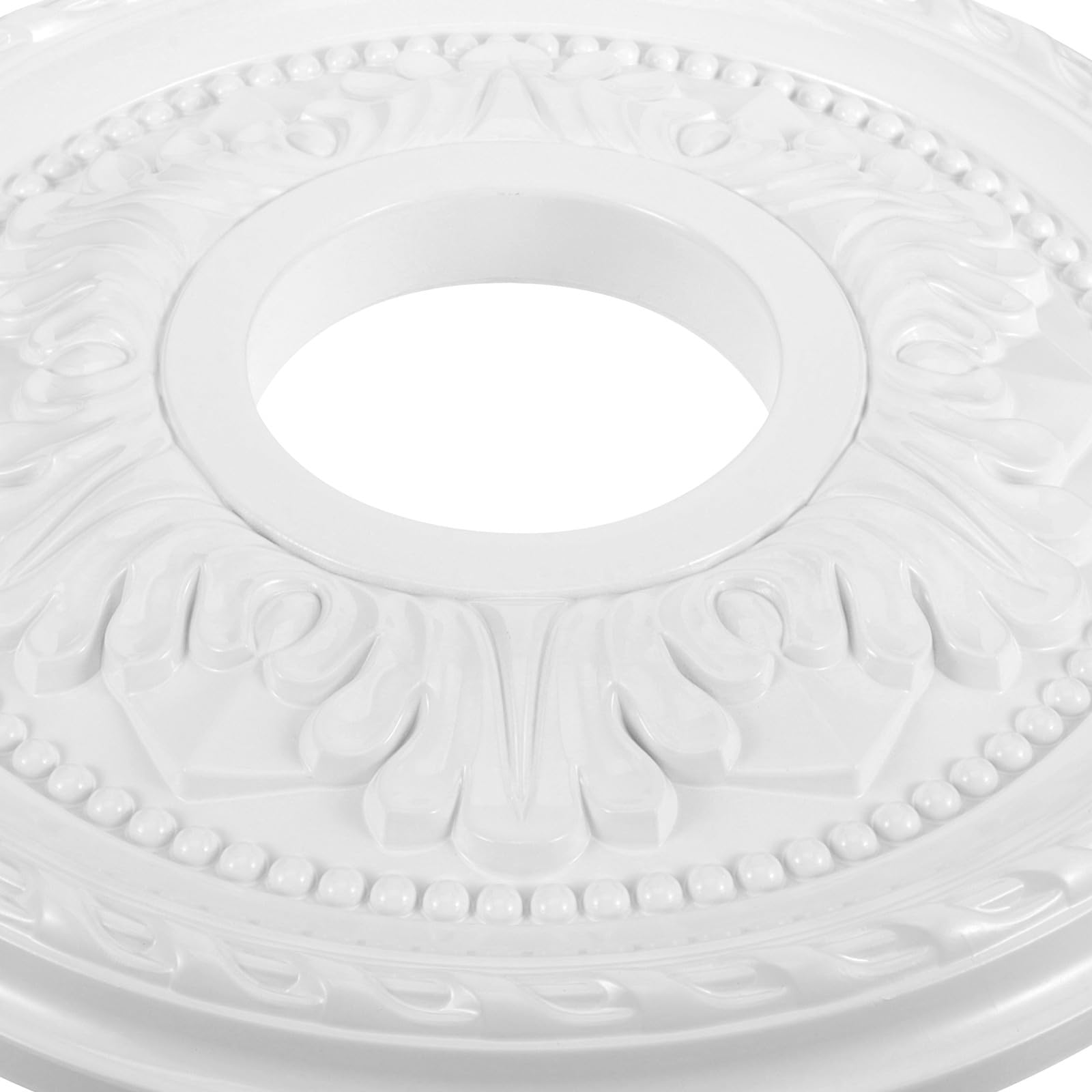 Medaglione da Soffitto Rotondo in PU per Lampadario e Ventilatore Medaglione Decorativo Tradizionale per Illuminazione Domestica Facile Installazione per Soggiorno e Camera da