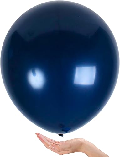 Miniatura 6 de Treasures Gifted Paquete de 36 globos brillantes de color azul bebé de 12 pulgadas, globos azul polvoriento, globos de látex azul pastel, globos