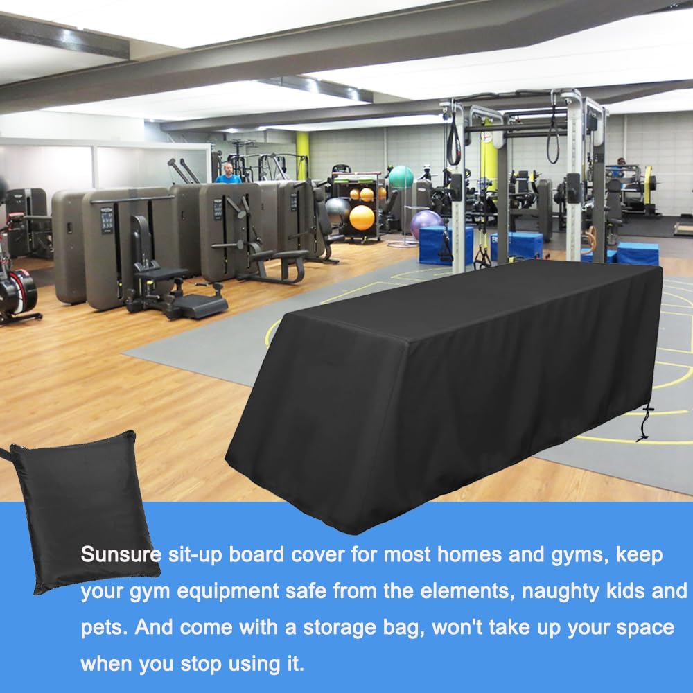 Sit-up Board Cover Adjustable Weight Bench Waterproof Cover Outdoor Indoor Exercise Workout Bench Protective Cover with Drawstring for Weight Bench, Weight Chair, Fitness Bench (60"Lx18"Wx21"H)