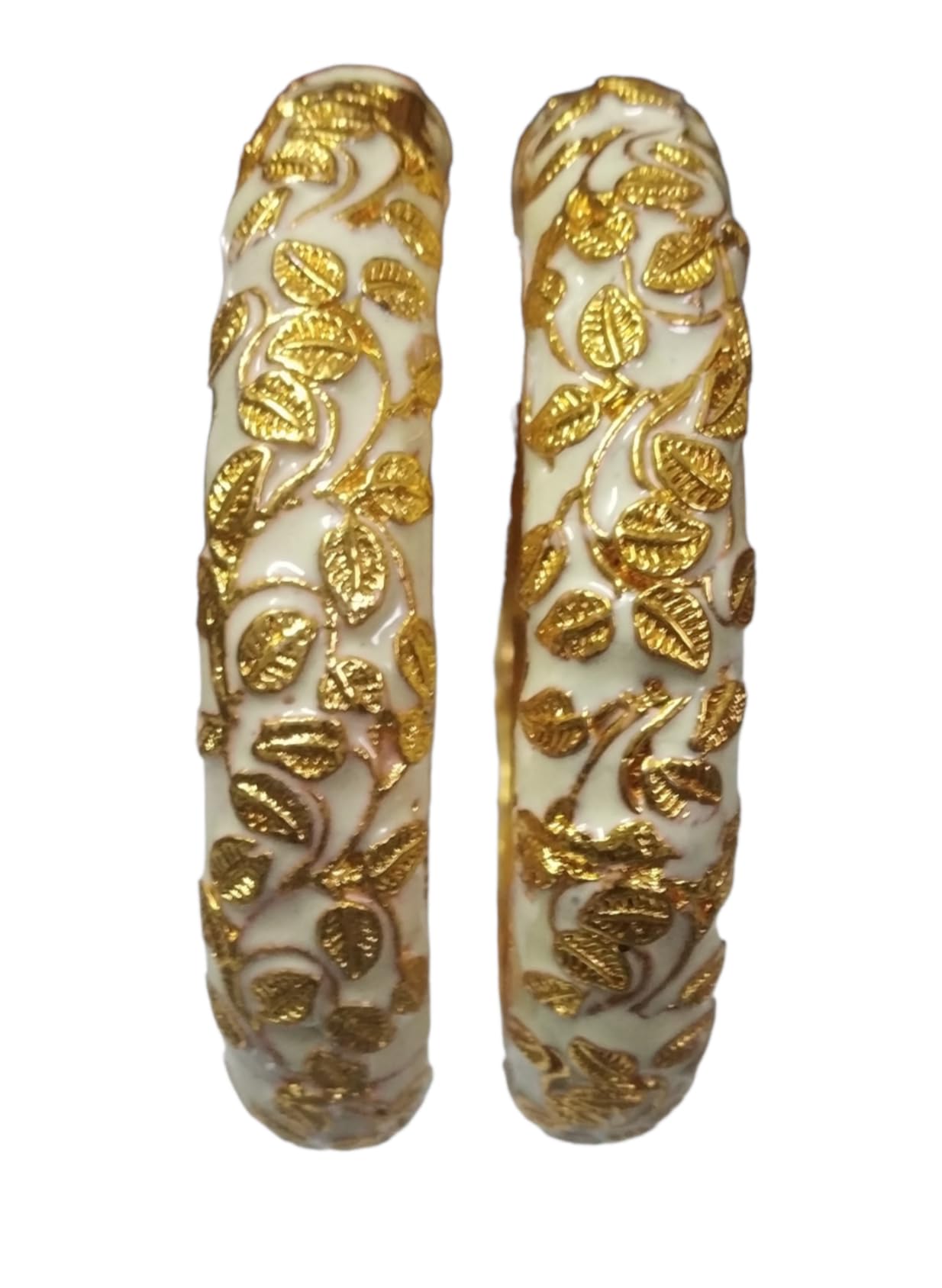 Santosh Enterprise Antique Gold Plated Cream Meenakari Bangles Set Jewellery For Girls and Womens.(Set of 2 piece) (2.4) (B0C9FMYNZB) Amazon Price History, Amazon Price Tracker