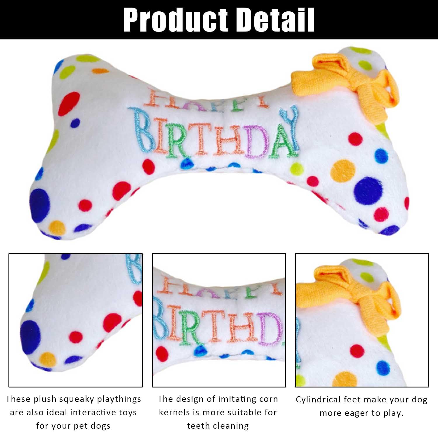 Set Compleanno Per Cani - Cappellino, Bandana E Giocattoli Cigolanti, Per Taglie Piccole