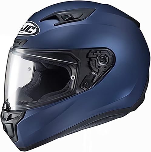HJC i10 PLUS - Casco de motocicleta natural sólido, aprobado por DOT (azul metálico semiplano, XXXL)