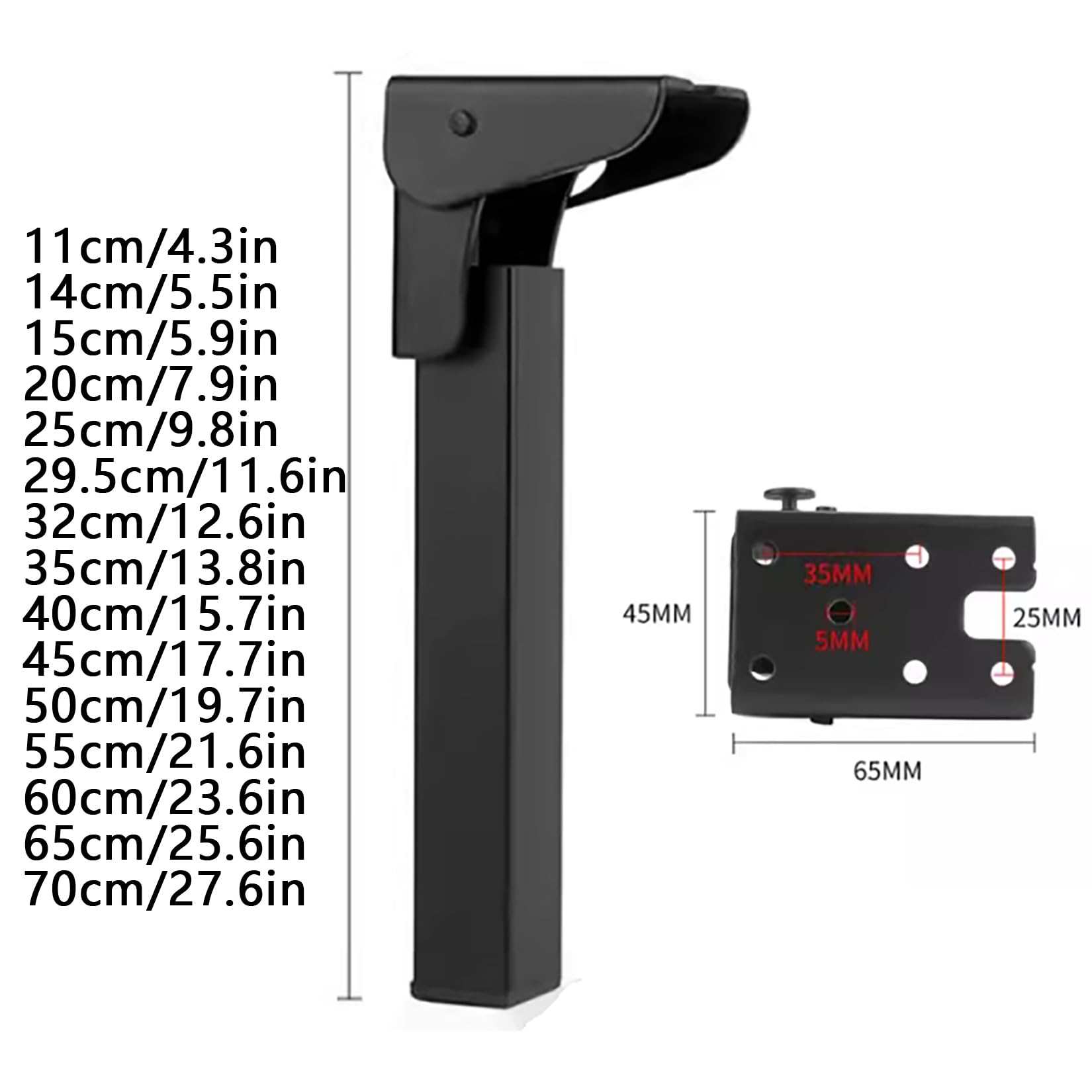 Patas de Mesa, Patas de Repuesto para Muebles, 4 Patas Plegables, Plegables con Cierre de bisagra, Patas Plegables para sofá Cama, mesitas de Noche y portátil (35 cm/13,8 Pulgadas)