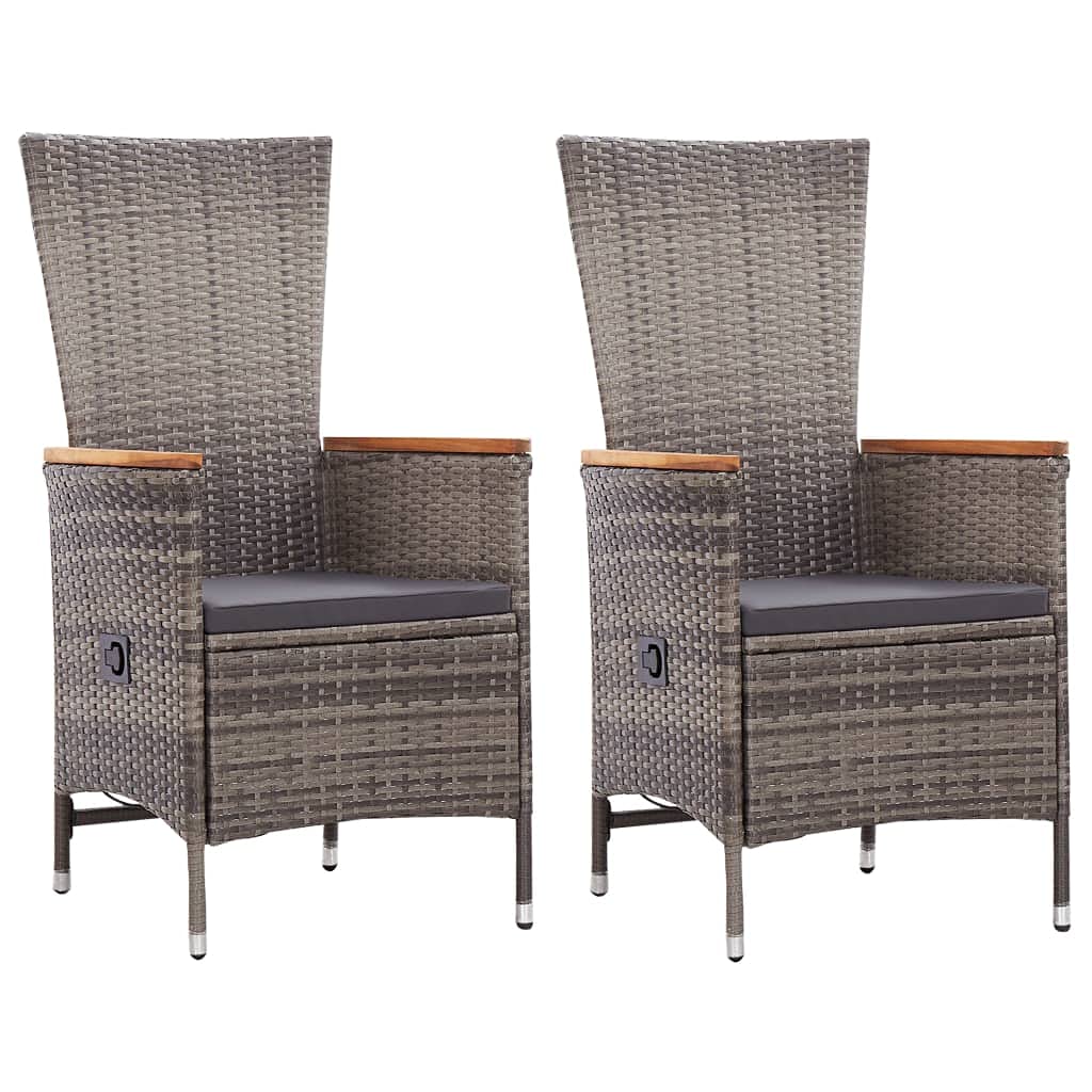 Chaises de jardin inclinables pour soulager le dos avec coussins d'extérieur confortables