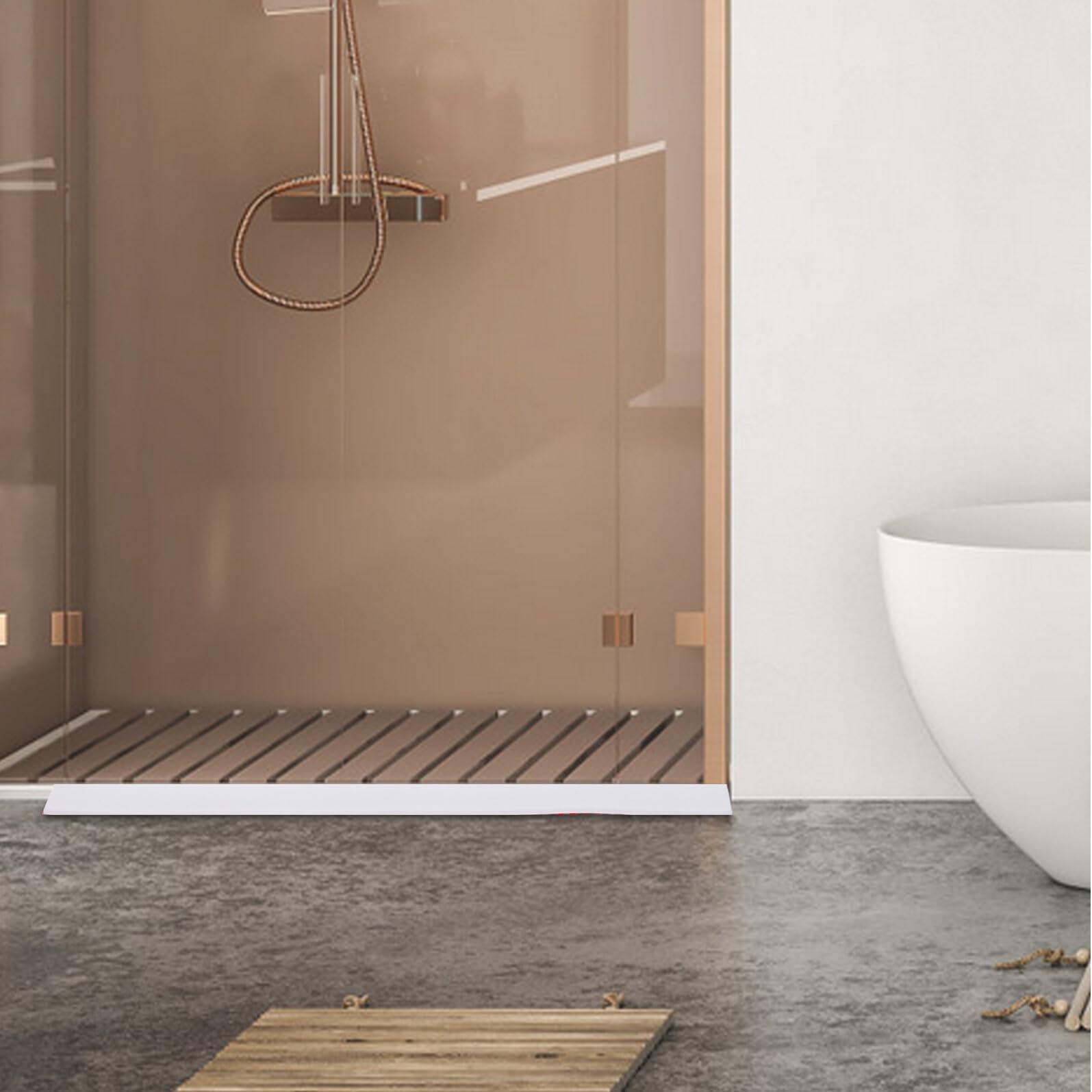 Tira de para l de Puerta 50 CM Altura 16 CM 2 Piezas Barrera de Agua para Baño y Fregadero Protector contra Saladuras pa Anslizante Segura para