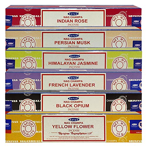 Trumiri DND-3209-3206-2557-2560-3173-3215 Satya Incense Sticks Variety Pack #7 And Incense Stick Holder Bundle thumb #1
