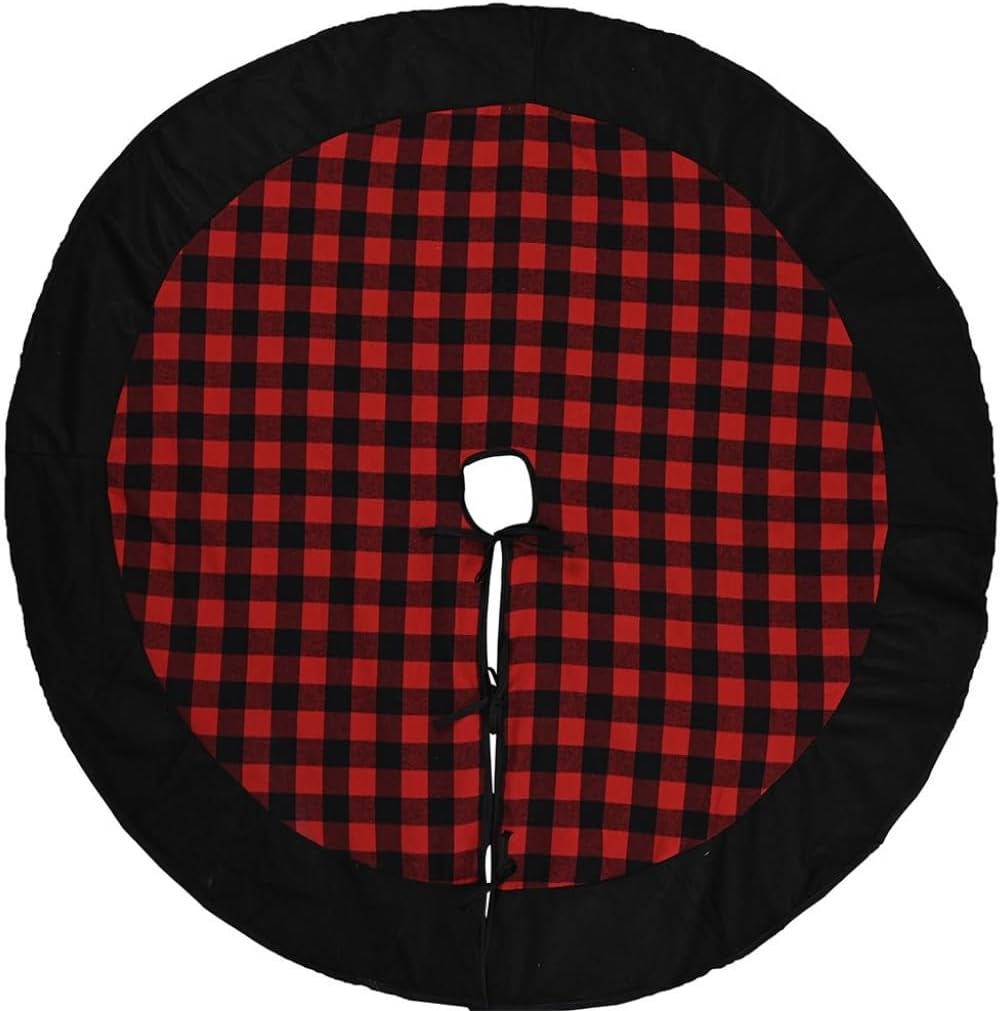 Tree Skirt Christmas Christmas Tree Skirt Decoration Supplies Plaid Cloth Tree Skirt Flannel Tree Skirt Christmas Tree Decoration Christmas Skirt Tree(R)