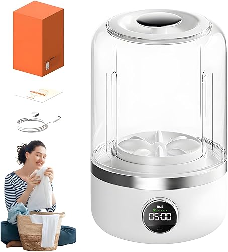 Lavadora de ropa interior, mini lavadora ultrasónica portátil recargable para ropa interior, pequeña lavadora inalámbrica ideal para el hogar,