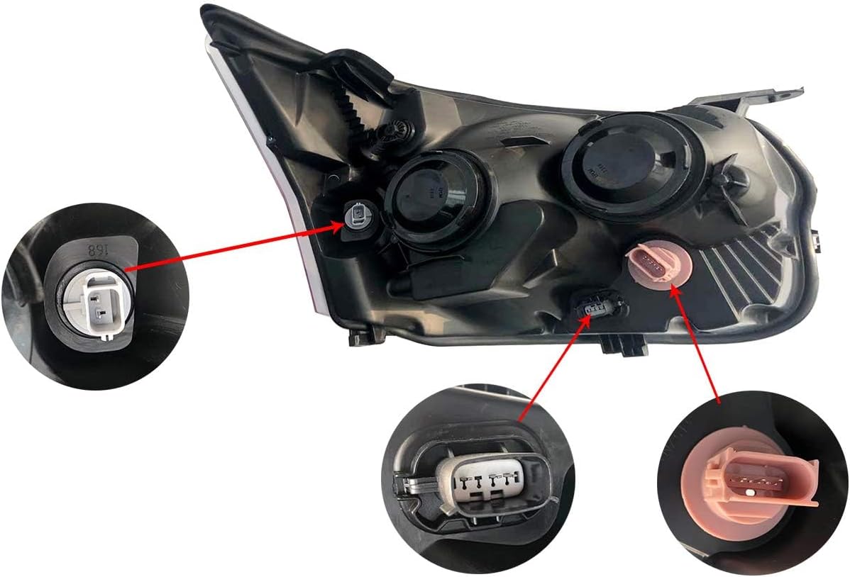 Replacement Driver Left Side Headlight Headlamp Assemble Complete Chrome Trim for Ford Transit T150 T250 T350 T350HD from 2010 to 2023