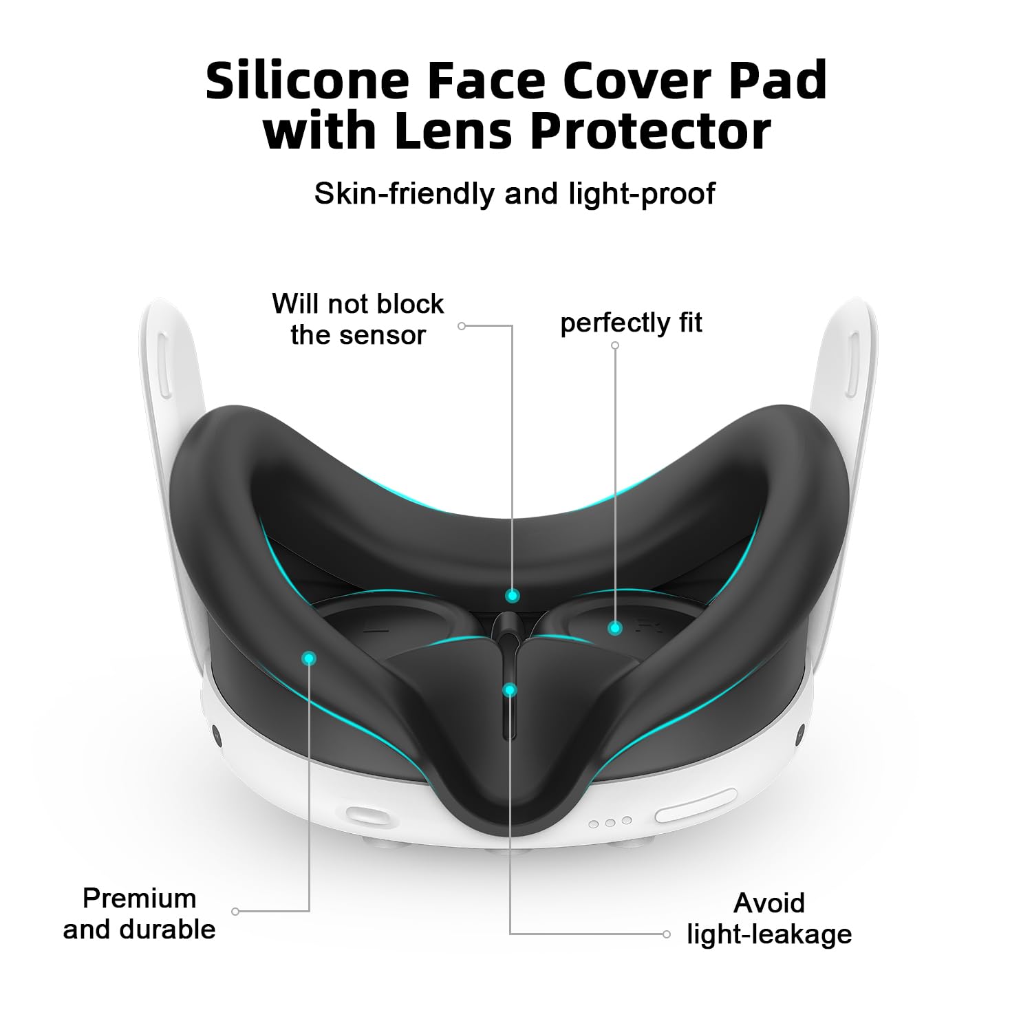Accessoires pour Oculus Quest 3, ensemble de housses en silicone pour Meta Quest 3, ensemble d'accessoires de réalité virtuelle, comprend une housse en cuir pour manette de jeu, une coque de