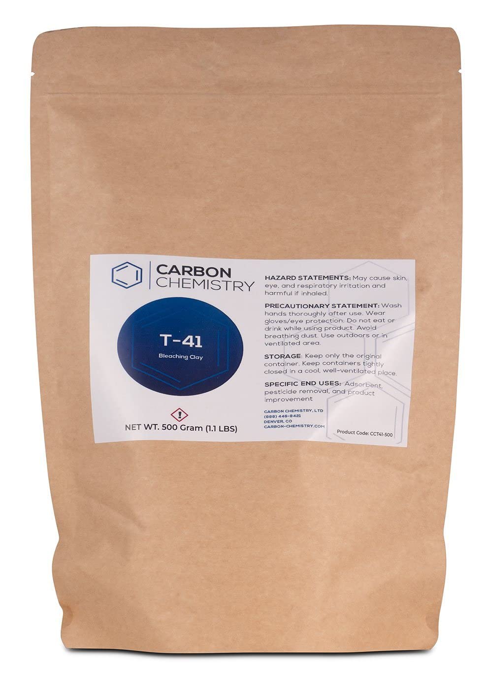 Carbon Chemistry LTD Carbon Chemistry T-41 Acid Activated Bleaching Clay Size 2000 Grams