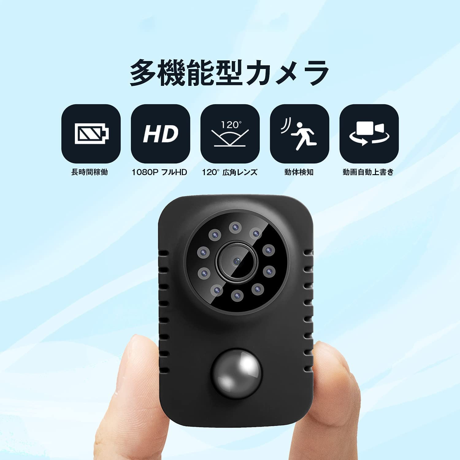 Amazon.co.jp: CHKDSK 小型カメラ 隠しカメラ 長時間録画 防犯カメラ