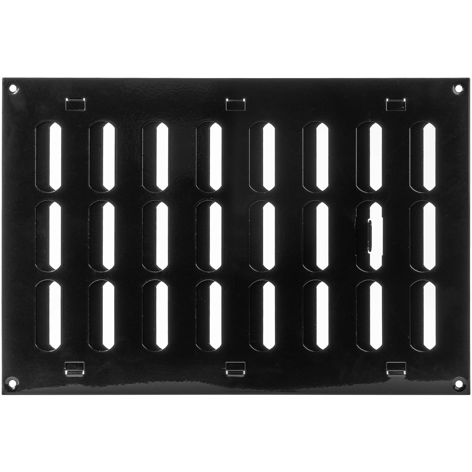 Vent Systems 300 x 200 mm / 12" x 8" Inch Vent Cover, Black Adjustable Metal Grill Cover, Air Supply Ventilation, Metal Grate - Image 2