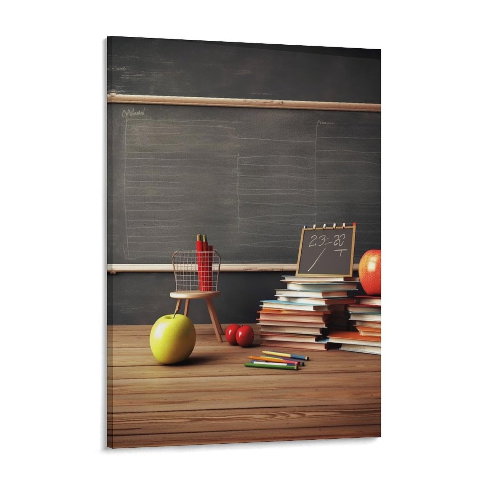 Teacher Classroom Chalkboard Canvas Wall Art for Bedroom 12x16inch Canvas Prints Artwork for Walls Modern Picture Artwork Painting for Living Room Aesthetic Wall Paintings for Bathroom Kitche