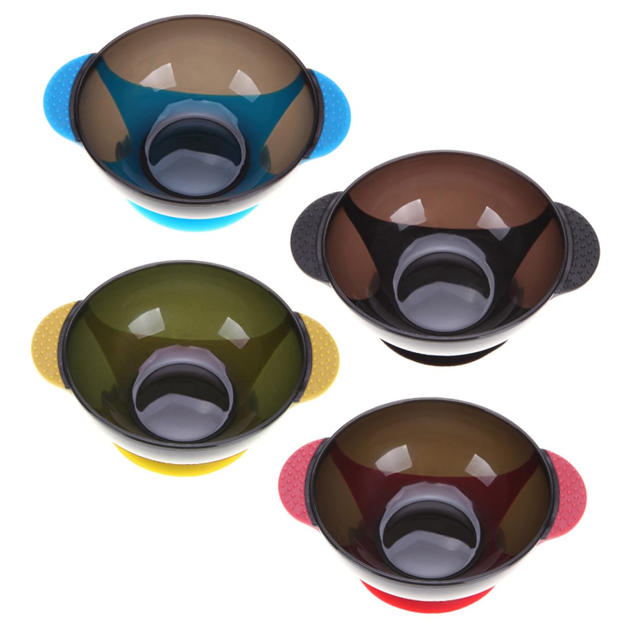 VICASKY 2 Sätze Teiliges Haarschalen Mit Saugnapf Färbeschalen Haarfarbe Für Friseure Rutschfestes Design Für Haarfärbung Und Pflege 4 Stück * 2
