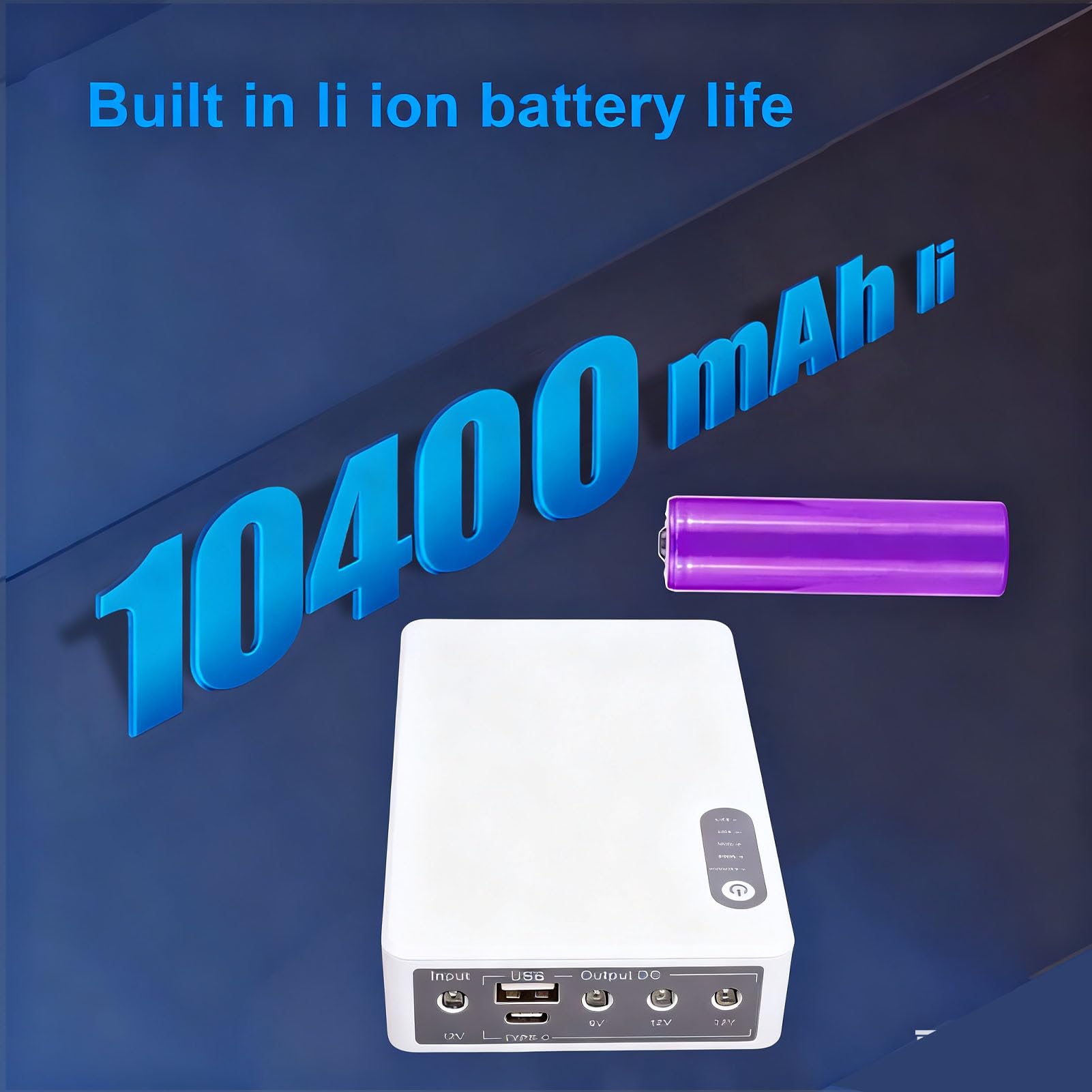 FTVOGUE Mini DC UPS, Gruppo di continuità 10400mAh con Protezione da Cortocircuito, per Router Modem Telecamera di Sicurezza Smartphone Fax (Spina europea)