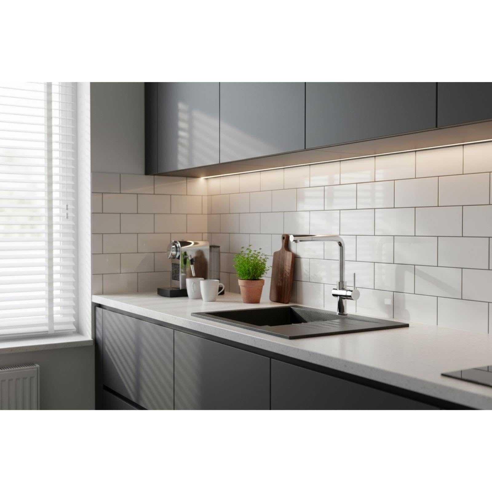 LD65BL Fregadero Negro 1 Seno con Escurridor Composite BIO