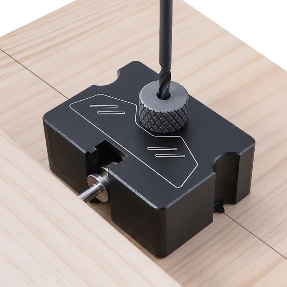 Localizador de Agujeros Aluminio Kit Plantilla Perforación para madera 15 Grados Carpintería DIY Muebles 62x60x49mm