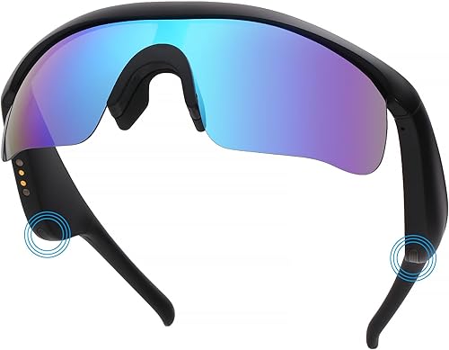 Miniatura 11 de Lentes inteligentes para hombres y mujeres, gafas de sol deportivas Bluetooth 5.3 con llamadas manos libres, altavoz de oreja abierta, UV400