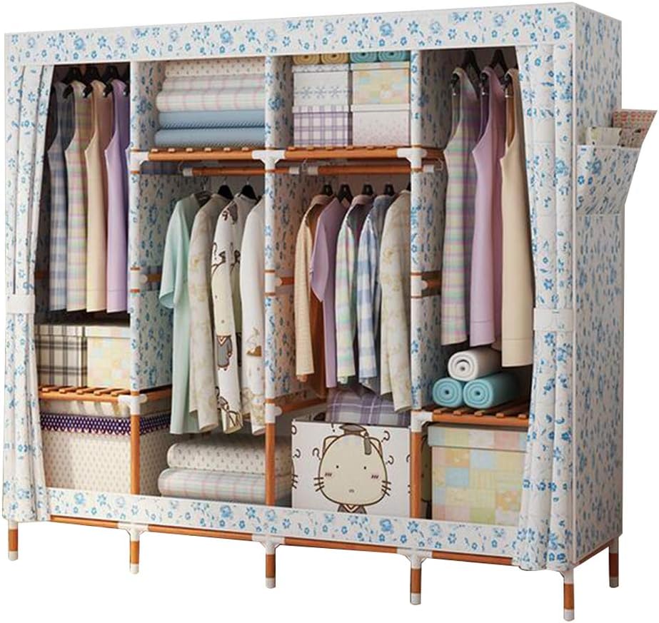 Cloth Wardrobe Clothes Closet, Portable Closet Wardrobe Storage Closet Standing Closet Fabric Cabinet Portable Wardrobe,C_165*45 * 170CM
