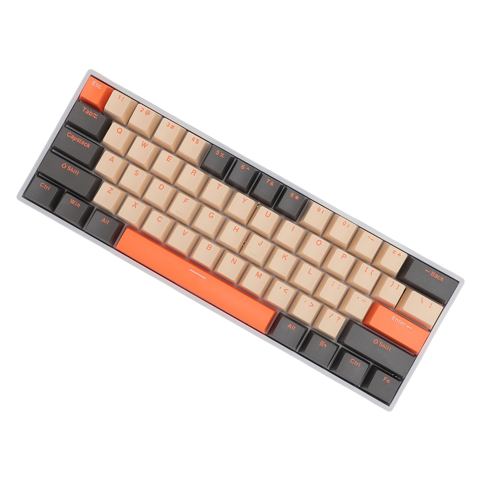 Tangxi Tastiera Meccanica Wireless 61 Tasti Retroilluminazione RGB Portatile per Giochi e Viaggi Bianca
