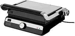 BLACK+DECKER Grill Elétrico 180 Graus, 2 Bandejas Coletoras de Gordura, G1500G, 220V