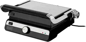 BLACK+DECKER Grill Elétrico 180 Graus, 2 Bandejas Coletoras de Gordura, G1500G, 220V