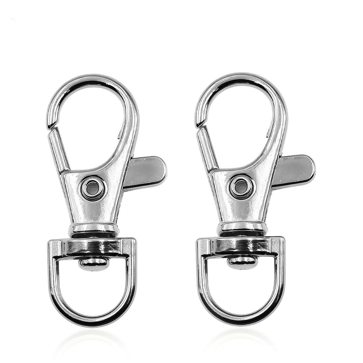 HUIOYG Swivel Snap Hooks Key Rings Clasps Keychain Lanyard DIY Crafts Supplies 38mm