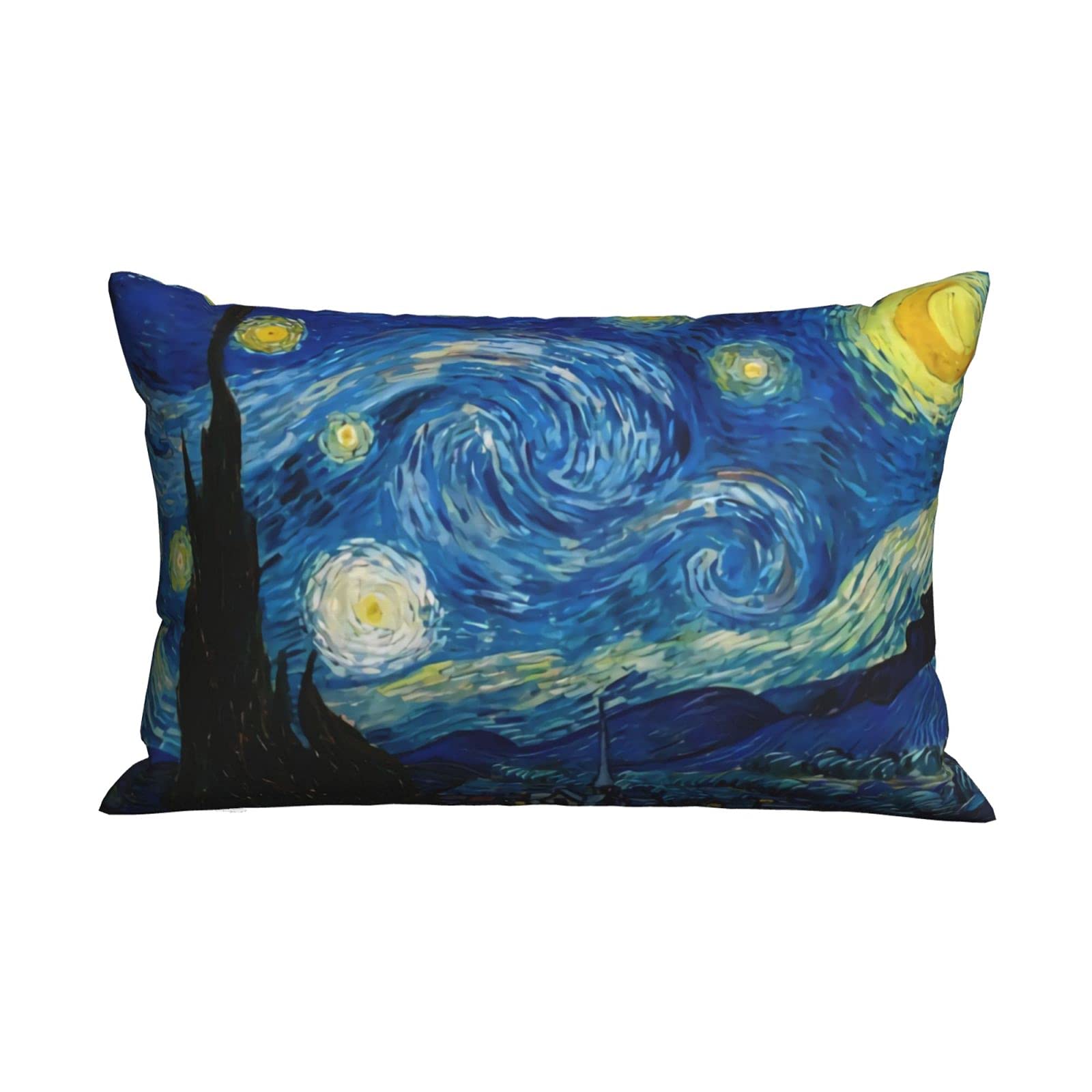 The Starry Night Pillowcase – Queen Size 20x30 Inch, Van Gogh Print, Soft Brushed Microfiber, Hidden Zipper, For Hair & Skin Care - View #6