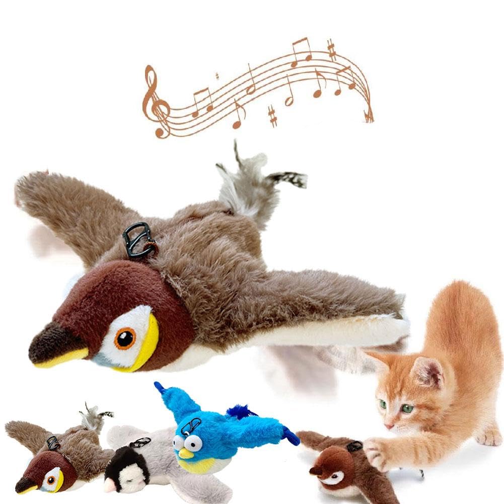 Amazon.co.jp: DIANX ピョンピョンバード 猫のおもちゃ 鳥 飛ぶ