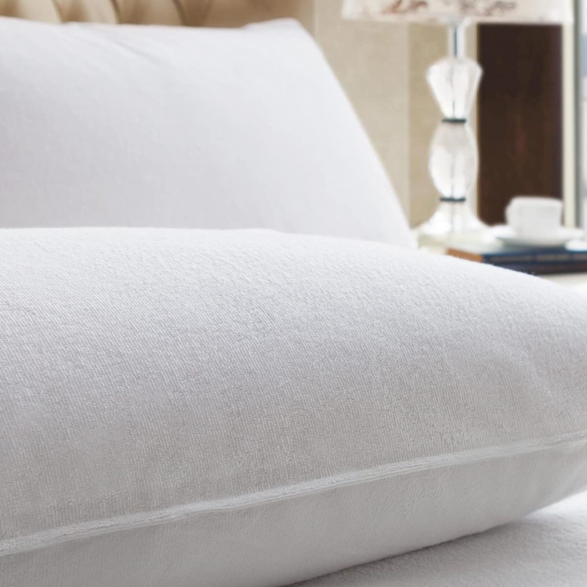 Sensei La Maison du Coton Cushion Covers, Cotton, 160 g/m², Safe, Pack of 2, White, 65 x 65 cm, 65x65 - Image 3