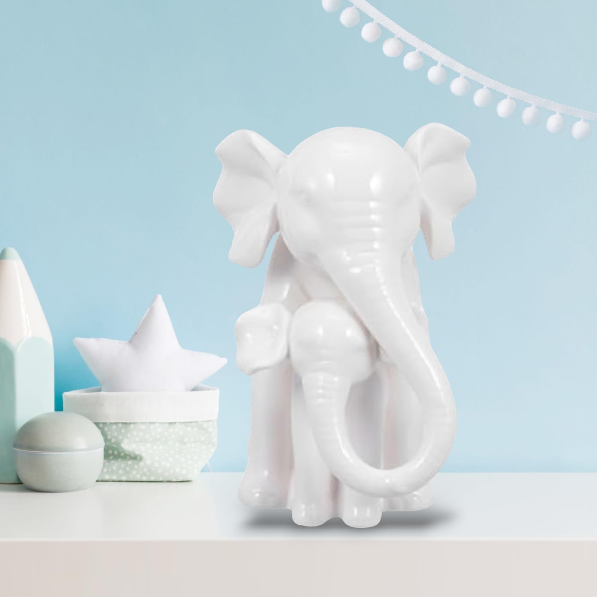 Amazon.com: Festcool Porcelain Elephant Mother and Baby Elephant