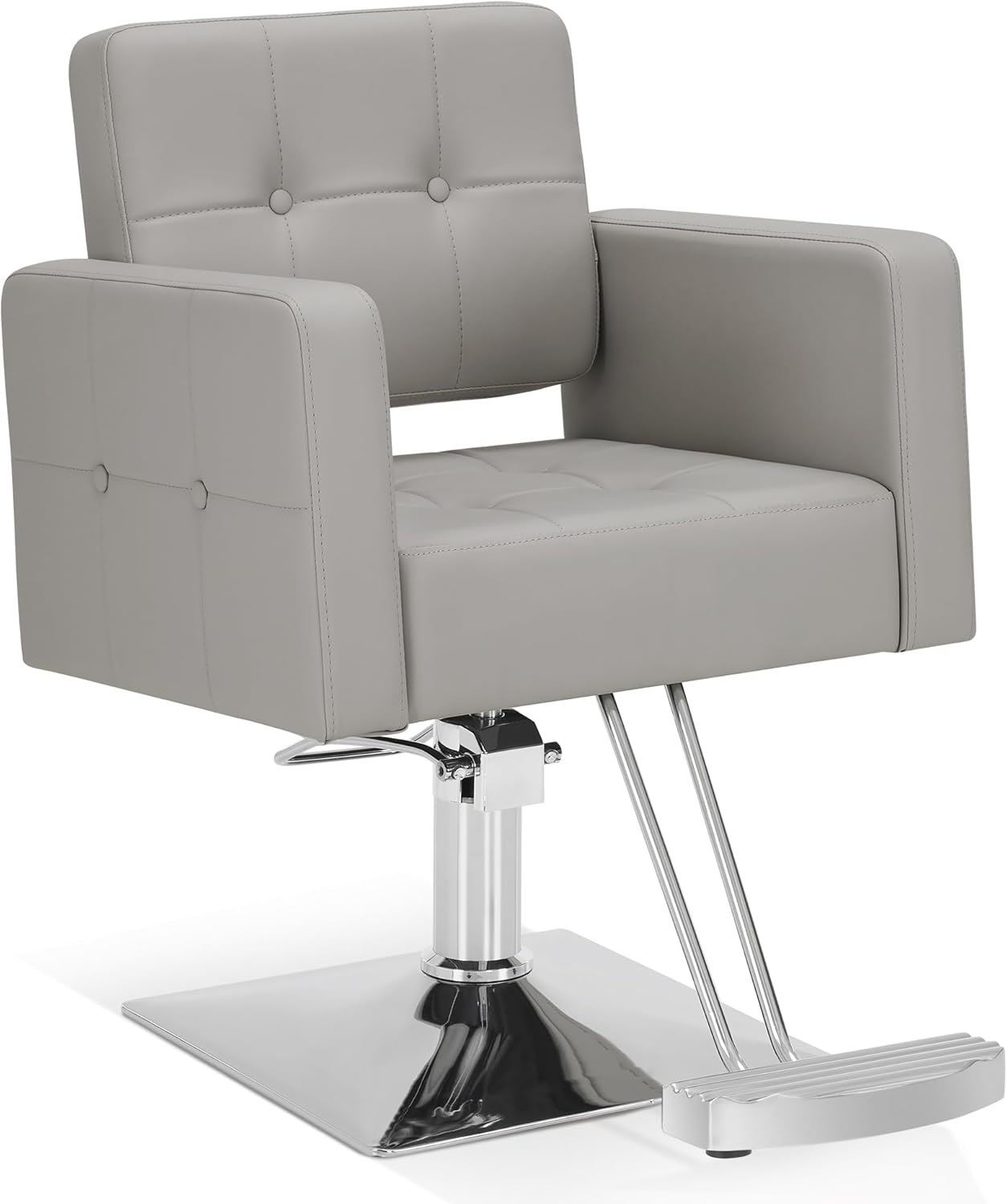 BarberPub Classic Salon Chair for Hair Stylist, Adjustable Height, PVC Leather, 360 Degrees Swivel, Modern Style Beauty Equipment, Adult 9468
