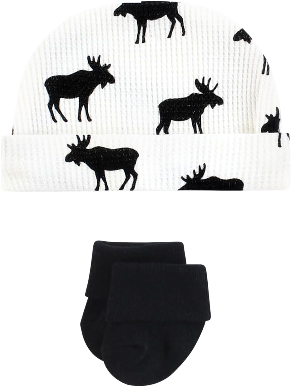 Hudson Baby Unisex Thermal Preemie Layette Set 4pc Short Sleeve Outfit - Image 3