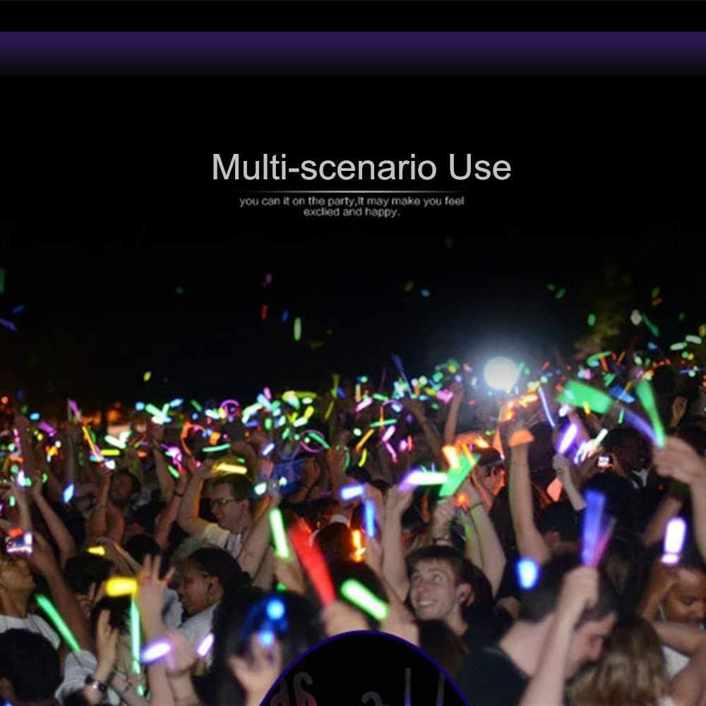 Glow Fever Glow Sticks Bulk - 200 Unidades Brillan en la Oscuridad con Cordones, para Suministros de Fiesta, Recuerdos de Fiesta, cumpleaños, Halloween, súper Brillantes, Dura
