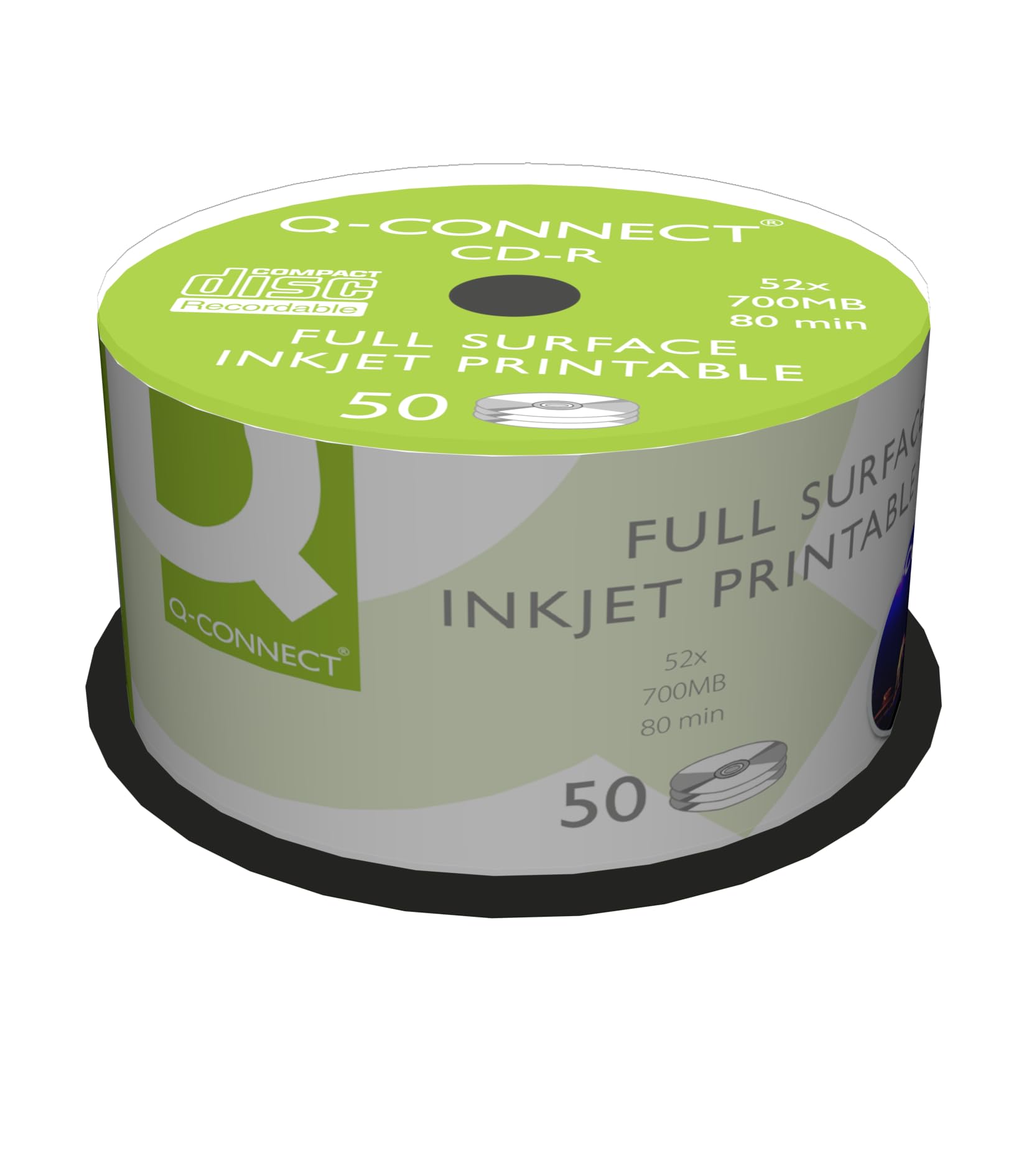 Q-ConnectKF18020 52x Inkjet Printable CD-R Discs (Pack of 50)
