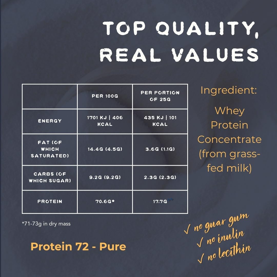 Protero Weide Whey 72 - Protéines pures de lait de saule sans additifs