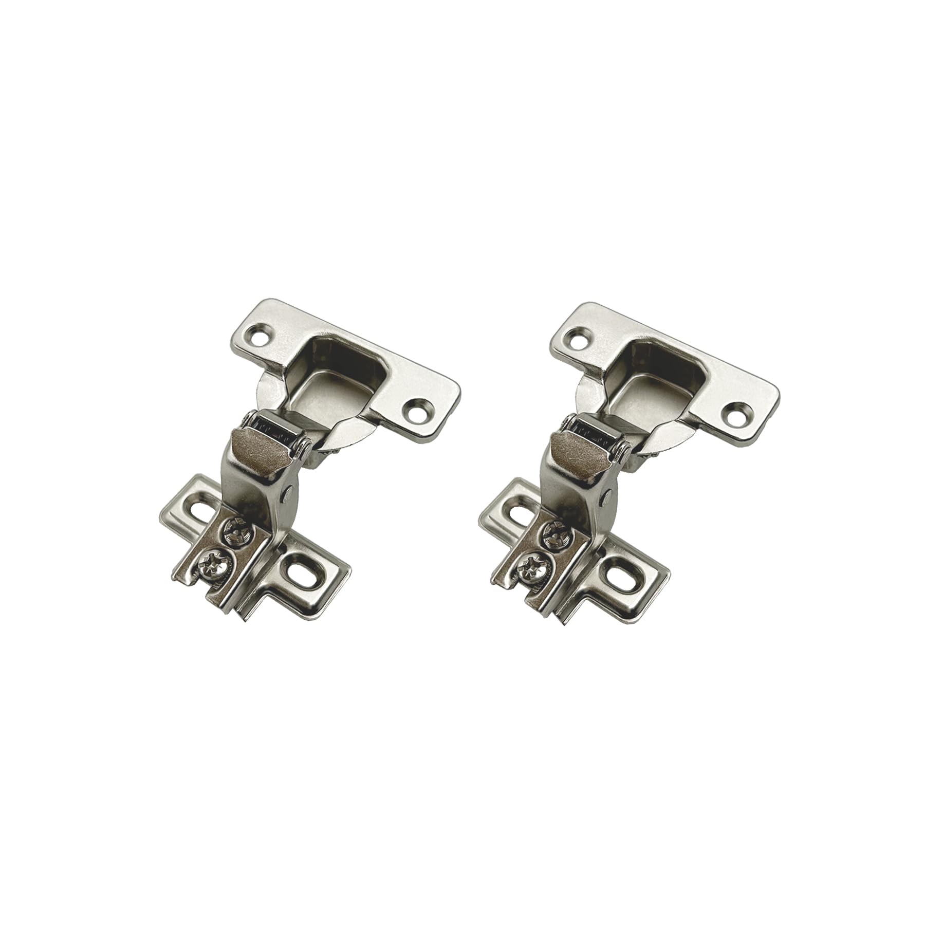Likerainy Copper Plated And Nickel Plated 95 Degree Inset Face Frame Hinge 35Mm For Cabinet Door Compact Short Mini Hinges For Cabinet Cupboard Wardrobe Pack Of 2