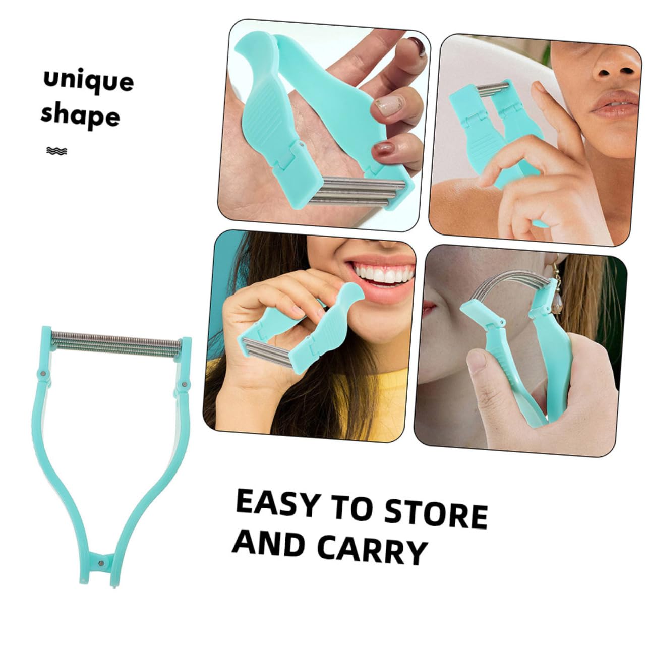 Mikinona Facial Hair Epilator for Women Spring Removal Tool Gentle on Skin Accurate Portable for Travel Business