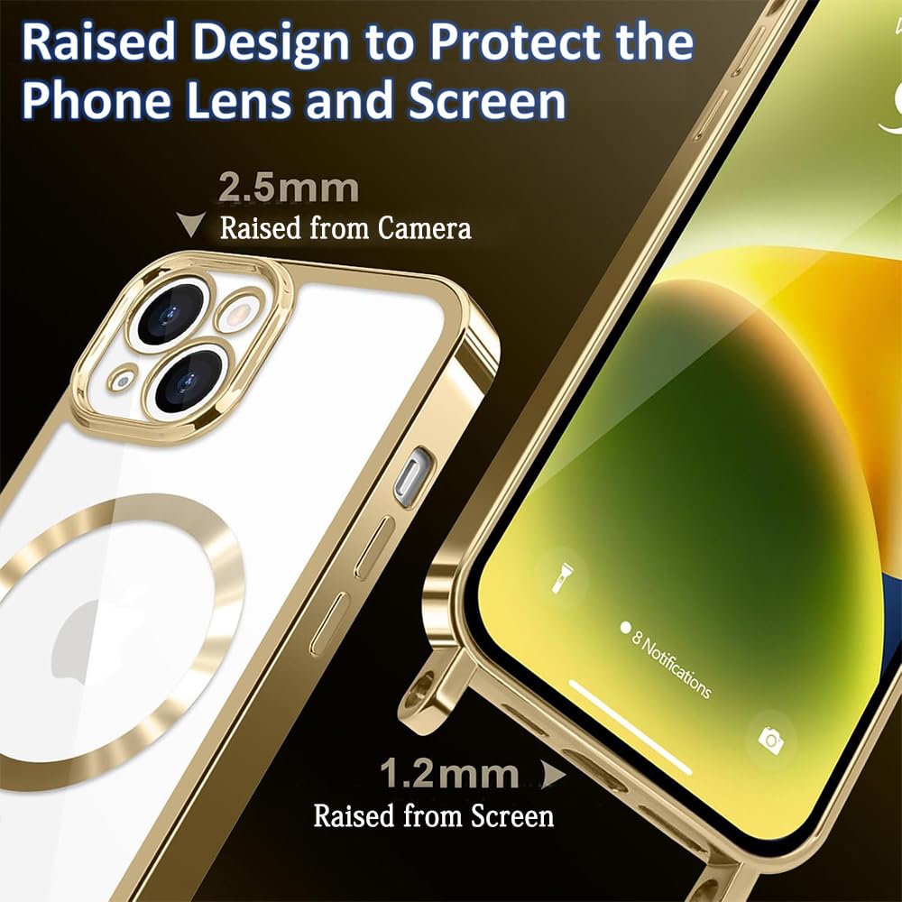 CaseLover Mobile Phone Lanyard Compatible With IPhone 15 Pro, Case With Strap, Heart Pattern Silicone Necklace Mobile Phone Case Pouch With Removable - View #7