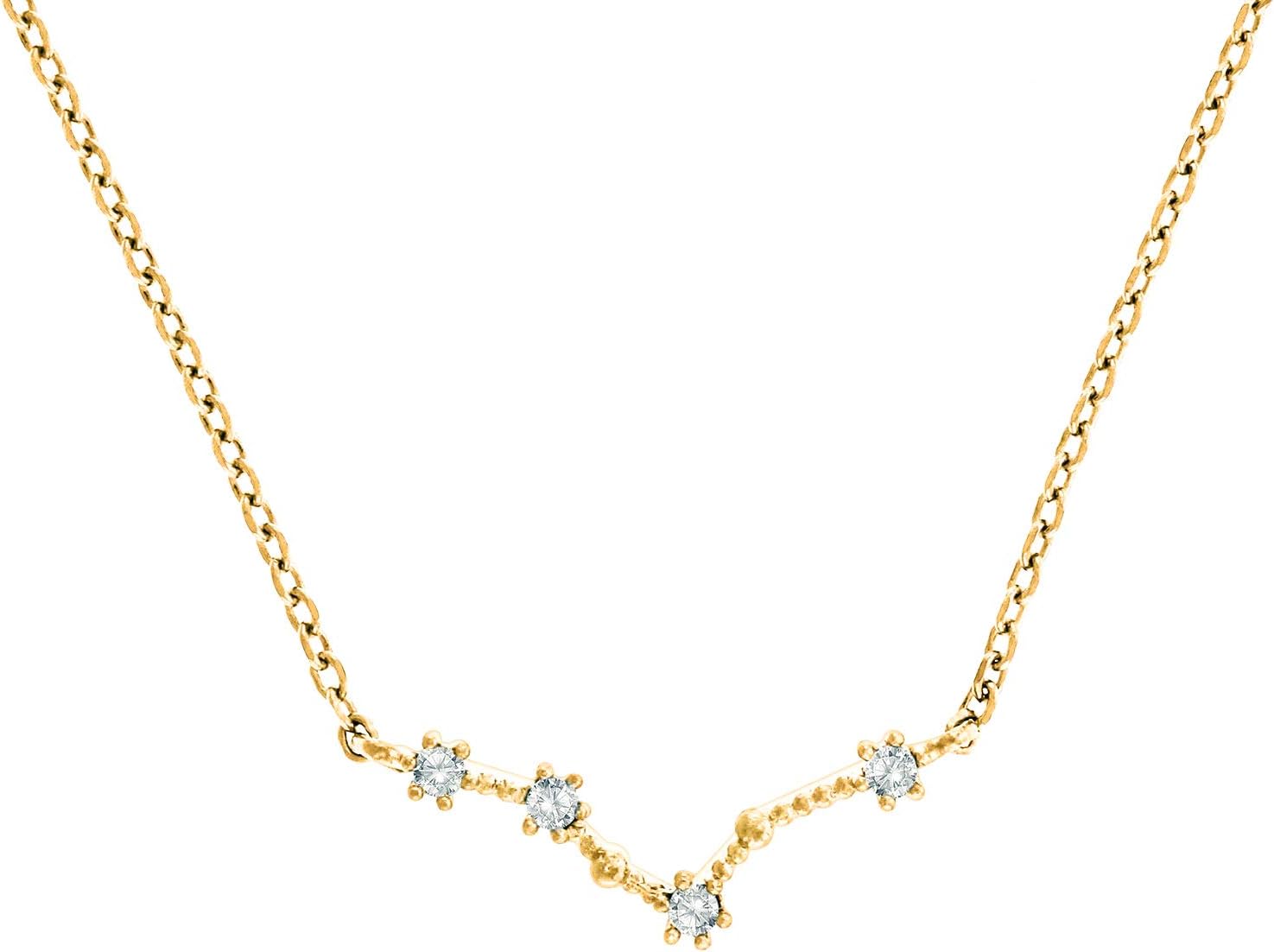 PAVOIPAVOI 14K Gold Plated Astrology Constellation Horoscope Zodiac Necklace 16-18'''