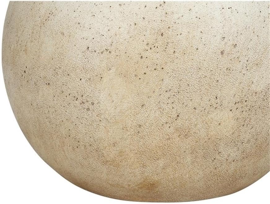 Pemberly Row 20" Concrete Stone Table Lamp, Textured Beige Base, Linen Drum Shade with Gold Finial, 3-Way Rotary Switch, Contemporary Accent Lighting for Living Room, Bedroom, or Home Office