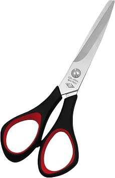 Wedo 97651 Universal Craft Scissors Left Handed Plastic Soft Handles 14 cm Black/Red