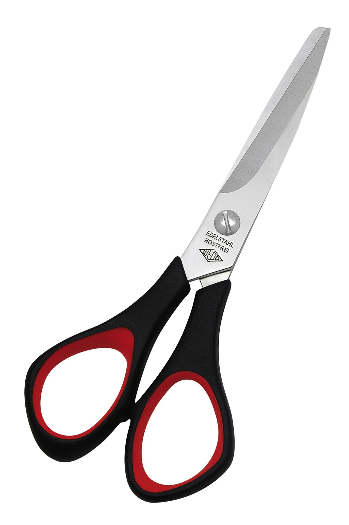 Wedo 97651 Universal Craft Scissors Left Handed Plastic Soft Handles 14 cm Black/Red