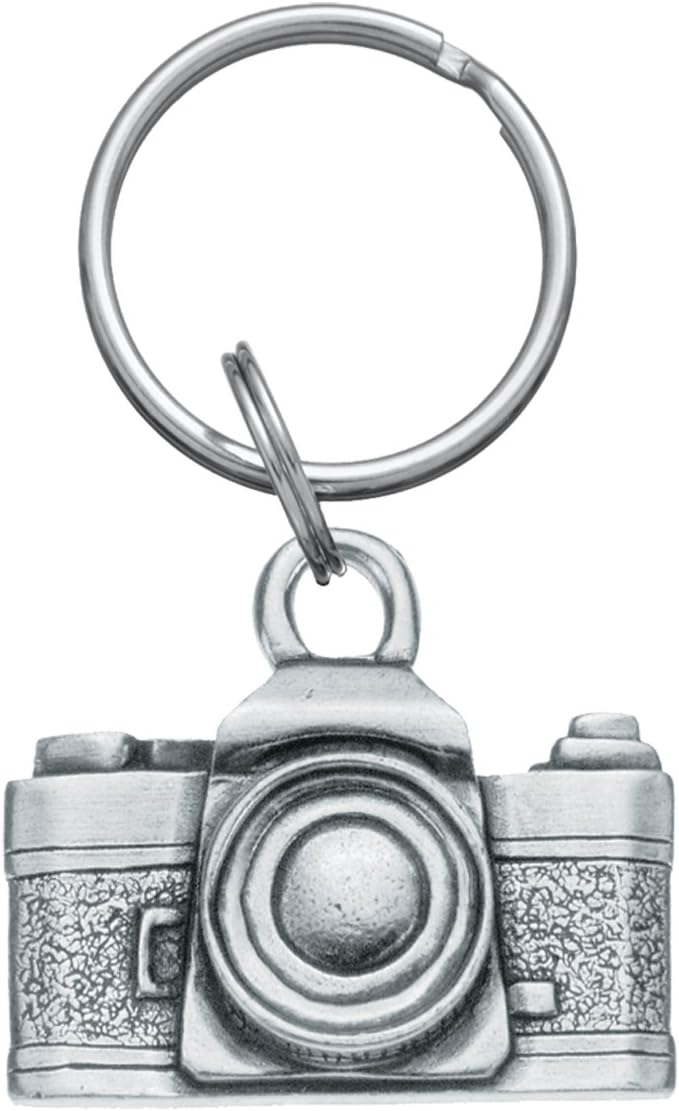 DANFORTH - Camera Keyring - Pewter - Key Fob - Handcrafted - Made in USA