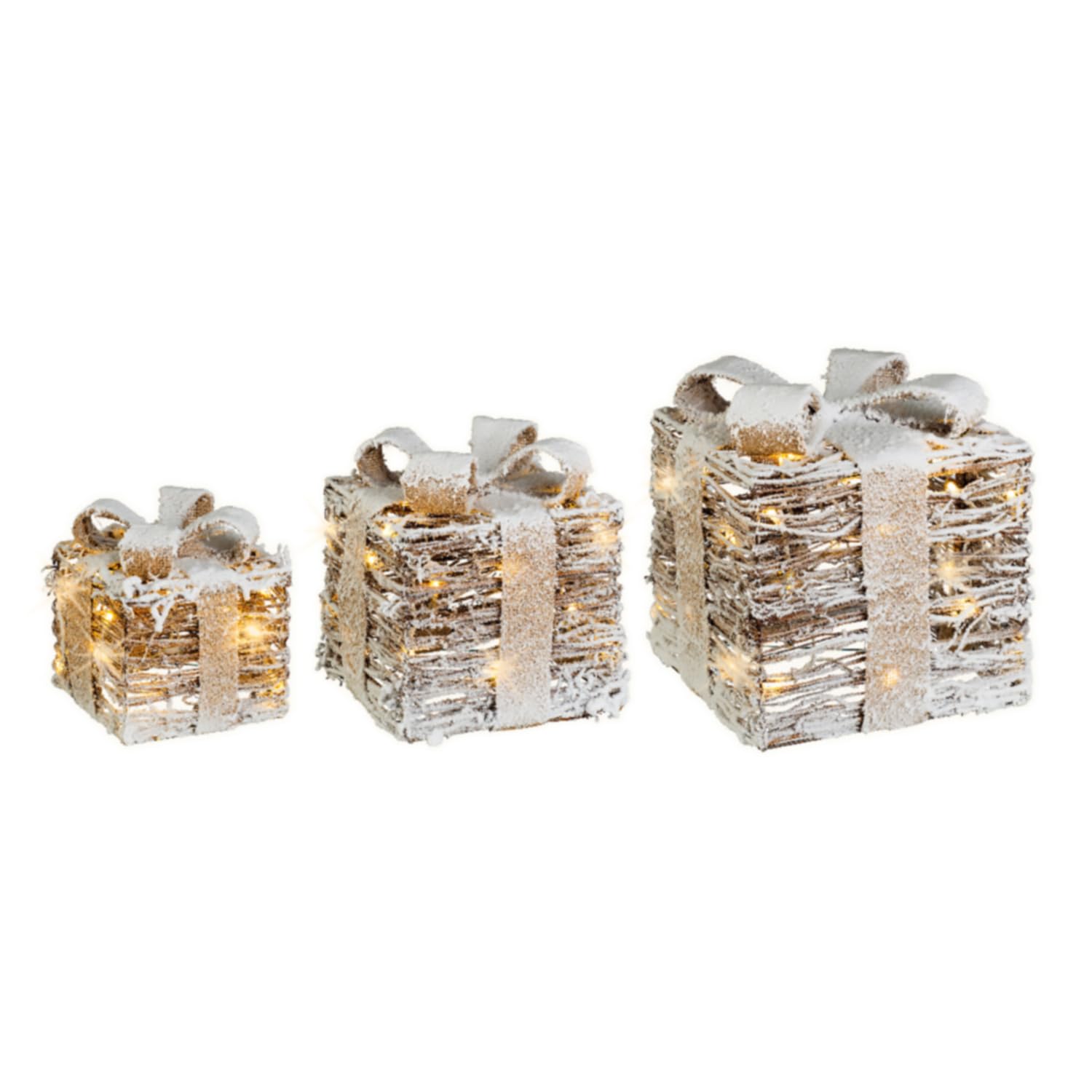 SET 3 PACCHI REGALO LED WARM WHITE
