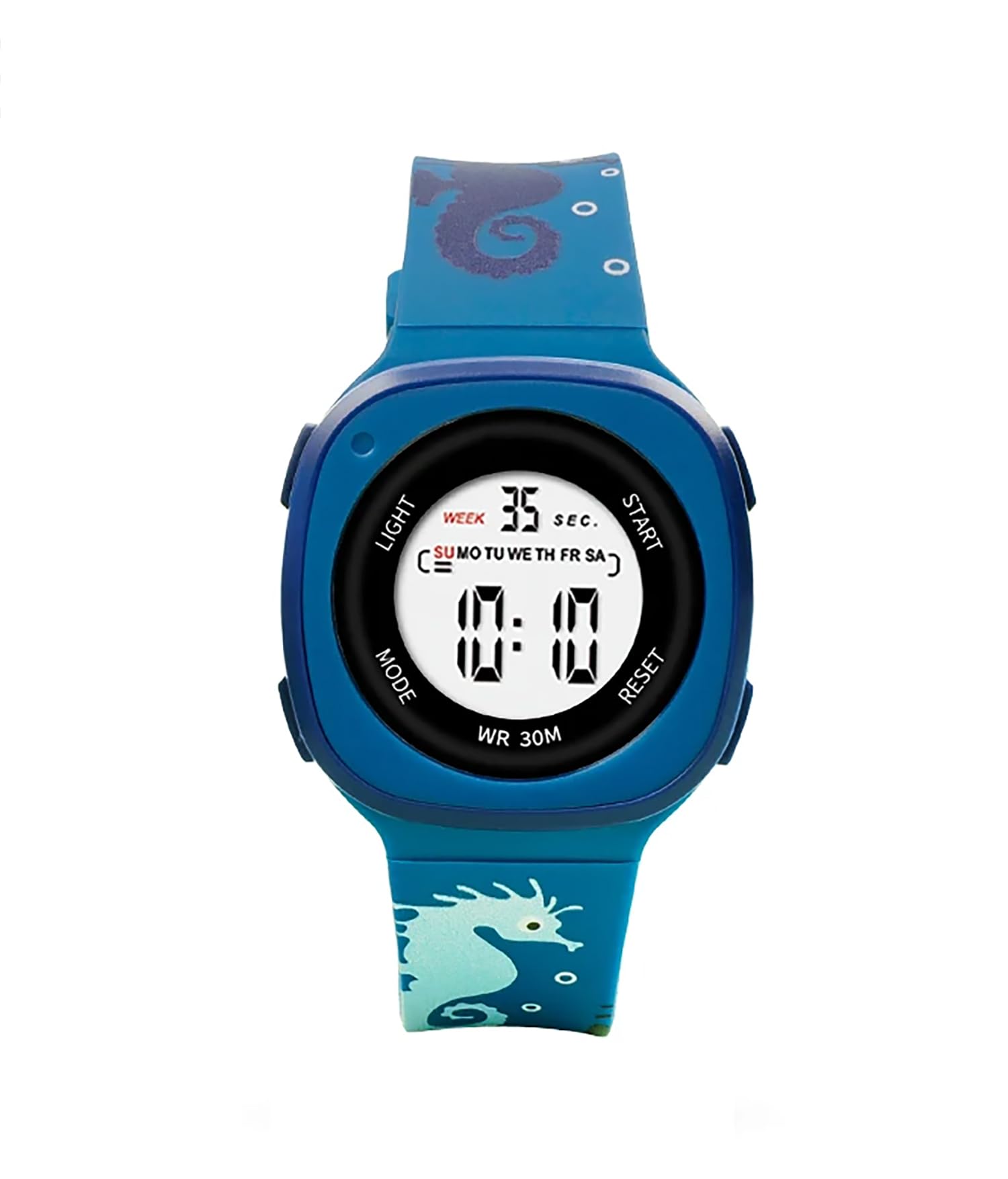 Time Up Digital Dial Square Dial Alarm Glowing Light Silicone Watch For Boys & Girls (Age:4-12 Years)-Dt207-X (Cartoon Blue) (B0CX22ZL4M) Amazon Price History, Amazon Price Tracker
